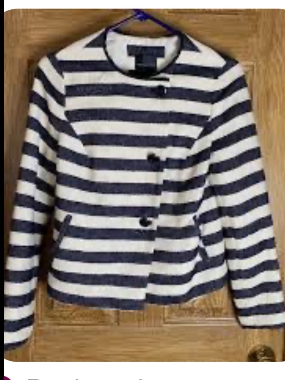 The Limited Black and White Knit Jacket